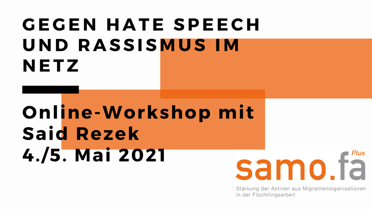 ONLINE-Workshop gegen Hate Speech und Rassismus im Netz mit Said Rezek